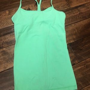 Lululemon Power Y Tank Lime Green size 6